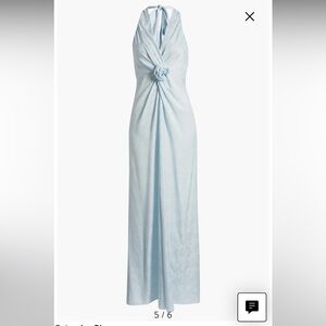 LoveShackFancy Lowry Twist Front Maxi Dress, Ice blue, size 2